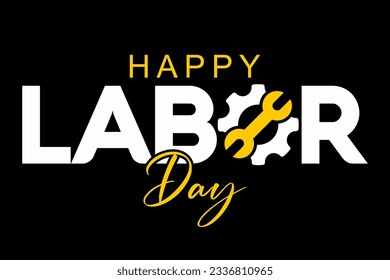 Happy labor day background with tools.