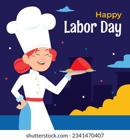 Happy Labor day. Labor Day background. USA Labor Day celebration. American Labor Day concept. September 4. Vector illustration. Design For Poster, Banner. Flyer, Greeting Card. construction tools.