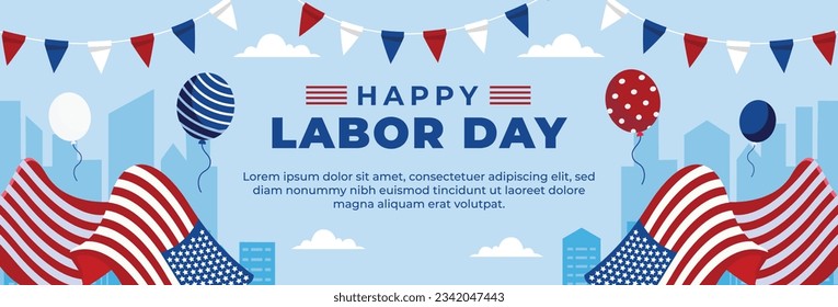 Happy Labor day. Labor Day background. USA Labor Day celebration. American Labor Day concept. September 4. Vector illustration. Design For Poster, Banner. Flyer, Greeting Card. construction tools.