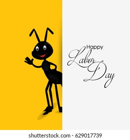 Happy labor day background vector 
