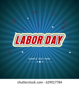 Happy labor day background vector 