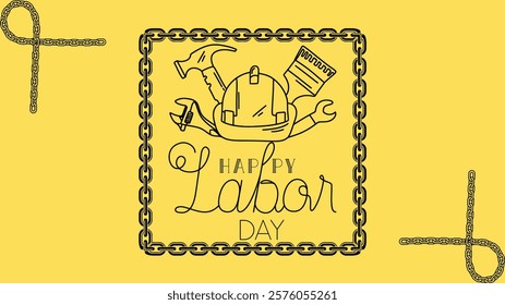 Happy Labor Day background, worker, labor banner.