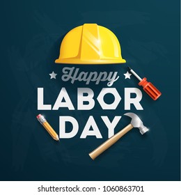 Happy Labor Day banner. 1st May. Design template. Vector illustration
