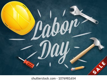 Happy Labor Day banner. 1st May. Design template. Vector illustration