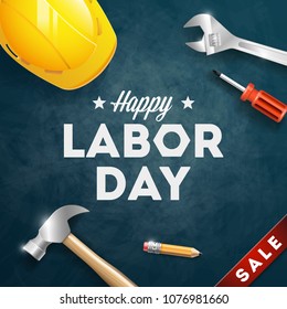 Happy Labor Day banner. 1st May. Design template. Vector illustration