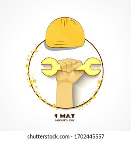 Happy Labor Day banner. 1st May Background Design. Vector illustration