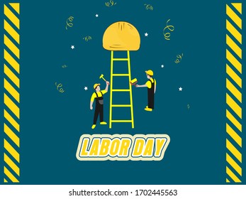 Happy Labor Day banner. 1st May Background Design. Vector illustration