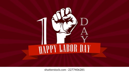 Happy Labor Day banner. 1st May. Design template. Vector illustration