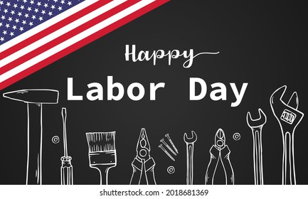 Happy Labor Day banner. 6st september. Design template. Vector illustration