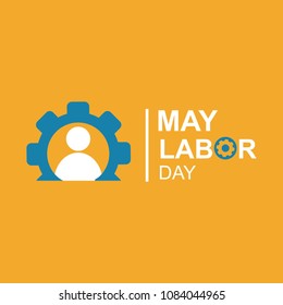 Happy Labor Day banner. Day calendar with date May 1st, 2018. Labor day concept. Design template. Vector illustration