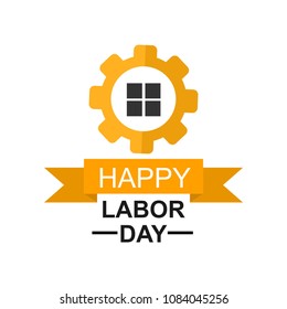 Happy Labor Day banner. Day calendar with date May 1st, 2018. Labor day concept. Design template. Vector illustration
