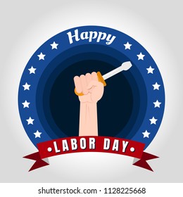 Happy Labor Day banner | Design template | Vector illustration 