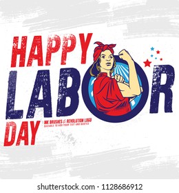 Happy Labor Day banner. Design template. Vector illustration