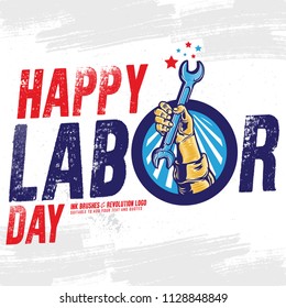 Happy Labor Day banner. Design template. Vector illustration