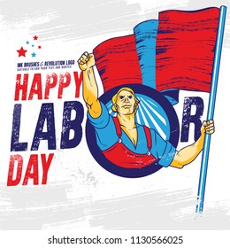 Happy Labor Day banner. Design template. Vector illustration