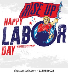 Happy Labor Day banner. Design template. Vector illustration