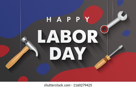 Happy Labor Day. Banner design template. Vector illustration