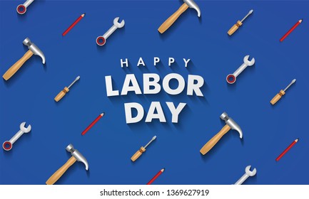 Happy Labor Day banner design template. Vector illustration. Eps 10