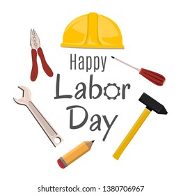 Happy Labor Day banner. Design template. Vector illustration
