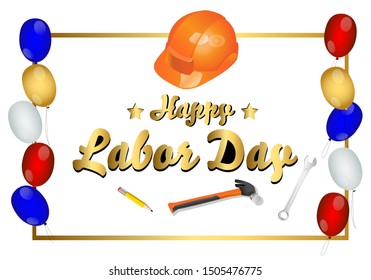 Happy Labor Day banner. Design template. Vector illustration