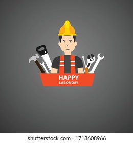 Happy Labor Day banner. Design template. Vector illustration.