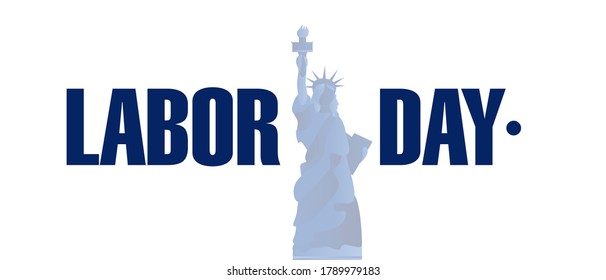 Happy Labor Day banner. Design template. Labor day sale promotion advertising banner template decor with American flag. Voucher discount. National american holiday. Vector illustration.