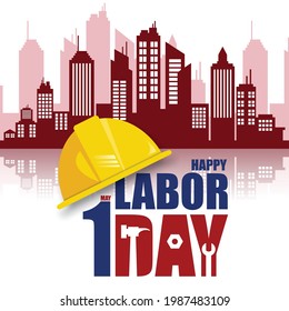 Happy Labor Day banner. Design template. Vector illustration