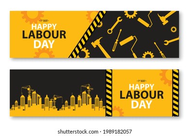 Happy Labor Day banner. Design template. Vector illustration