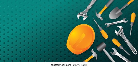 Happy Labor Day banner. Design template. Vector illustration