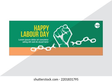 Happy Labor day banner design Template