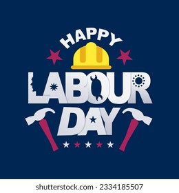 Happy Labor Day banner. Design template. Vector illustration
