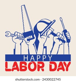 Happy Labor Day banner. Design template. Vector illustration