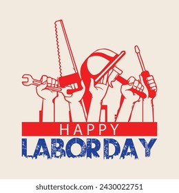 Happy Labor Day banner. Design template. Vector illustration