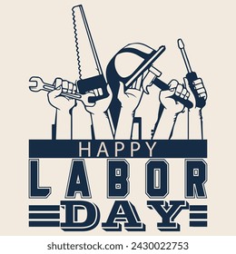 Happy Labor Day banner. Design template. Vector illustration