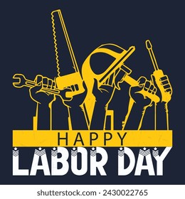 Happy Labor Day banner. Design template. Vector illustration