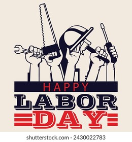 Happy Labor Day banner. Design template. Vector illustration