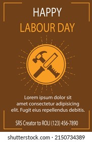 Happy labor day banner. illustration for poster, banner, business. Design template. Vector illustration with text
