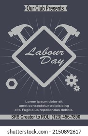 Happy labor day banner. illustration for poster, banner, business. Design template. Vector illustration with text