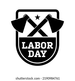 Happy Labor Day banner isolated on white background