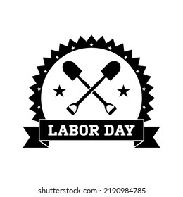 Happy Labor Day banner isolated on white background