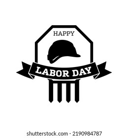 Happy Labor Day banner isolated on white background
