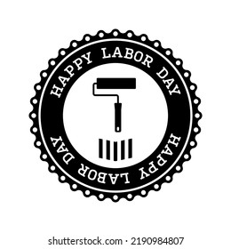 Happy Labor Day banner isolated on white background