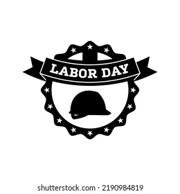Happy Labor Day banner isolated on white background