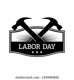Happy Labor Day banner isolated on white background
