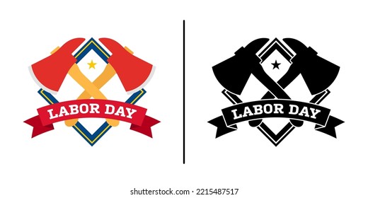 Happy Labor Day banner isolated on white background