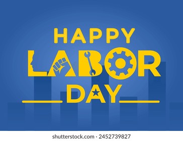 Happy Labor Day banner. Happy Labour Day. 1st May. International labor day concept. 