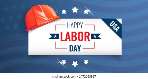 Happy Labor Day banner for mobile and social media banner, poster, shopping ads, marketing material. Vector illustration