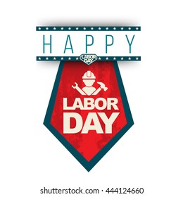 Happy Labor Day banner necktie style. Vector illustration. can use for Labor day advertising promotion.