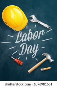 Happy Labor Day banner, poster. 1st May. Design template. Vector illustration