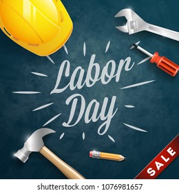 Happy Labor Day banner, poster. Design template. Vector illustration